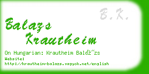 balazs krautheim business card